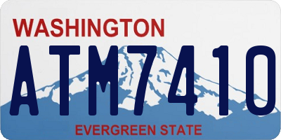 WA license plate ATM7410