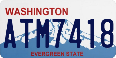 WA license plate ATM7418
