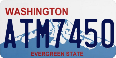 WA license plate ATM7450