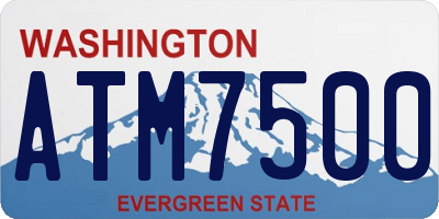 WA license plate ATM7500
