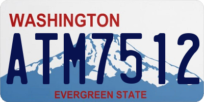 WA license plate ATM7512