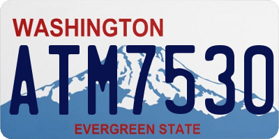 WA license plate ATM7530