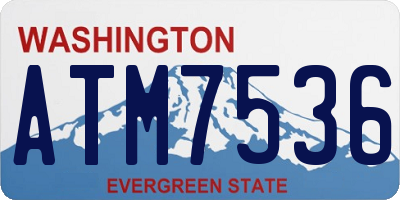 WA license plate ATM7536