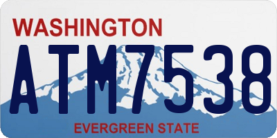WA license plate ATM7538