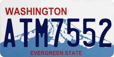WA license plate ATM7552