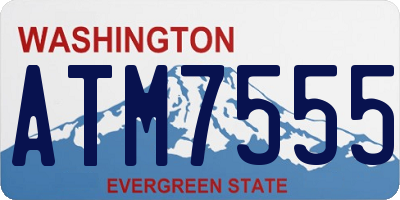 WA license plate ATM7555