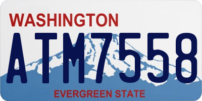 WA license plate ATM7558