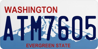 WA license plate ATM7605