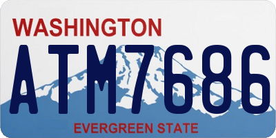 WA license plate ATM7686