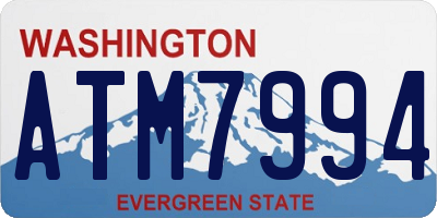 WA license plate ATM7994
