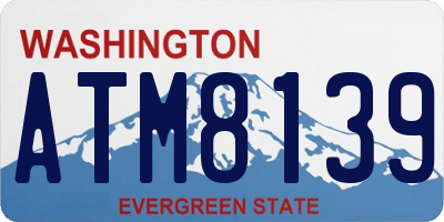 WA license plate ATM8139