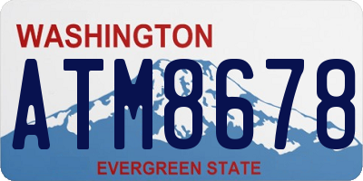 WA license plate ATM8678