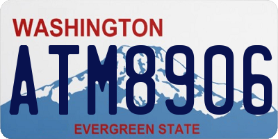 WA license plate ATM8906