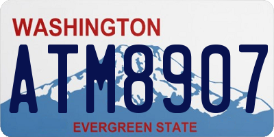WA license plate ATM8907