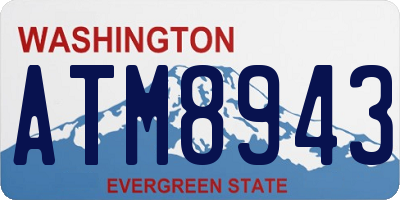 WA license plate ATM8943