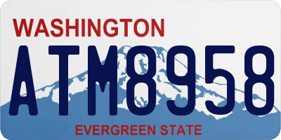 WA license plate ATM8958