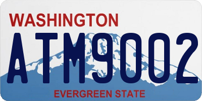 WA license plate ATM9002