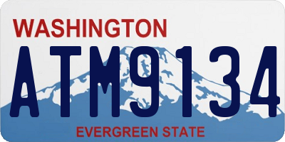 WA license plate ATM9134