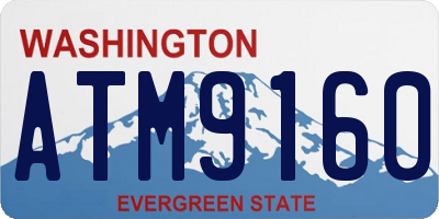 WA license plate ATM9160