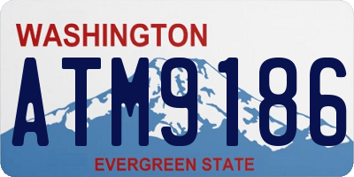 WA license plate ATM9186