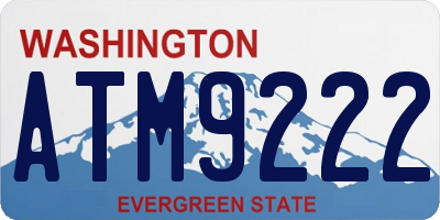 WA license plate ATM9222