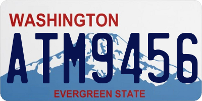 WA license plate ATM9456