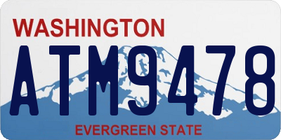 WA license plate ATM9478