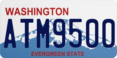 WA license plate ATM9500