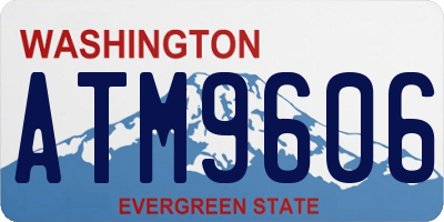 WA license plate ATM9606