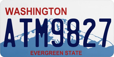 WA license plate ATM9827