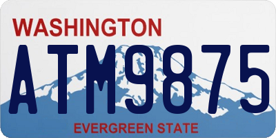 WA license plate ATM9875