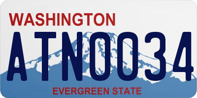 WA license plate ATN0034