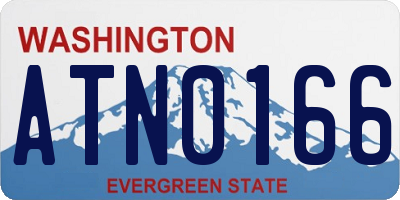 WA license plate ATN0166