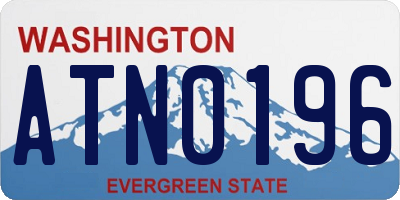 WA license plate ATN0196