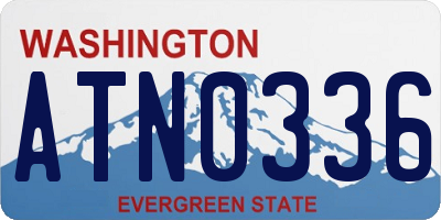 WA license plate ATN0336