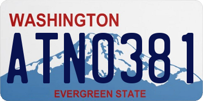 WA license plate ATN0381