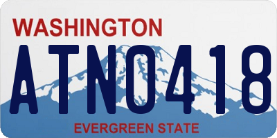 WA license plate ATN0418
