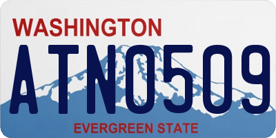 WA license plate ATN0509