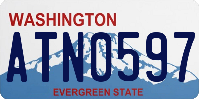 WA license plate ATN0597