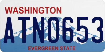 WA license plate ATN0653