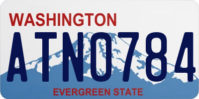 WA license plate ATN0784