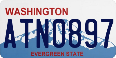 WA license plate ATN0897