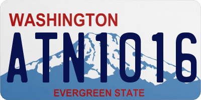 WA license plate ATN1016
