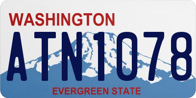 WA license plate ATN1078