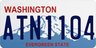 WA license plate ATN1104