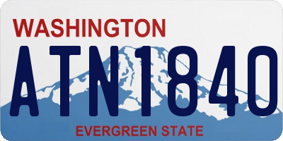 WA license plate ATN1840