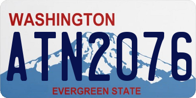 WA license plate ATN2076