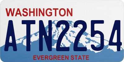 WA license plate ATN2254