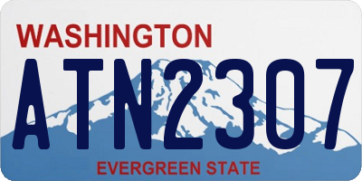WA license plate ATN2307