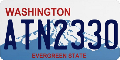 WA license plate ATN2330